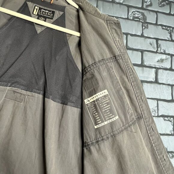 Eddie Bauer Legend McNary Button Up Shirt Men's XL Vented Solid Gray Pocketed - Picture 10 of 12